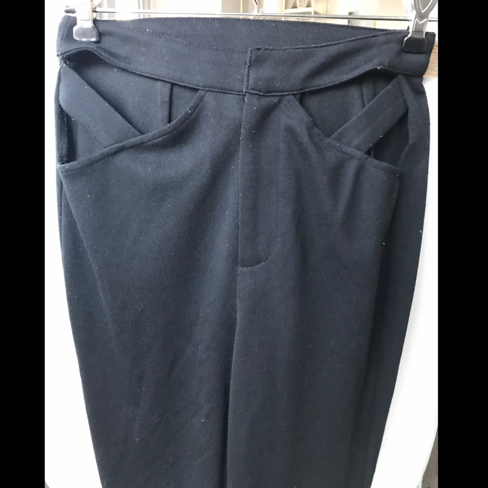 Black Skinny Cutout Pants